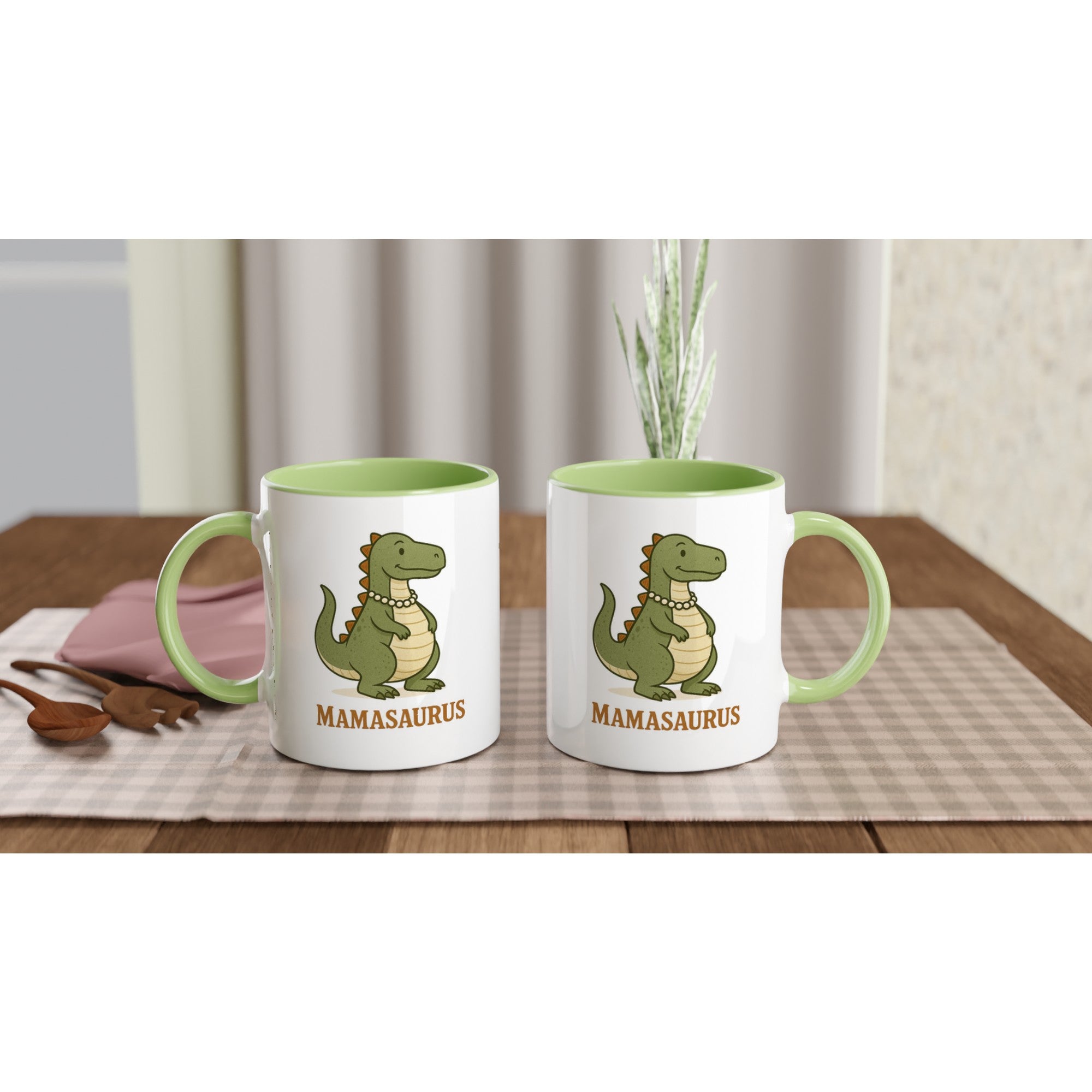 Mamasaurus Mug - Cute Dinosaur Coffee Cup - Perfect Gift for Moms