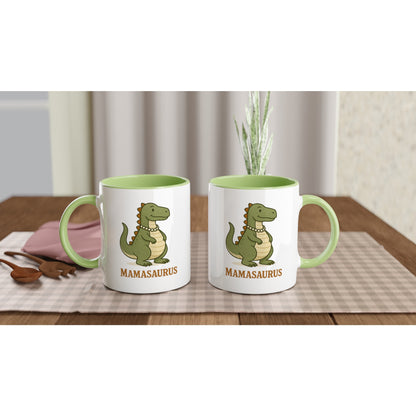 Mamasaurus Mug - Cute Dinosaur Coffee Cup - Perfect Gift for Moms