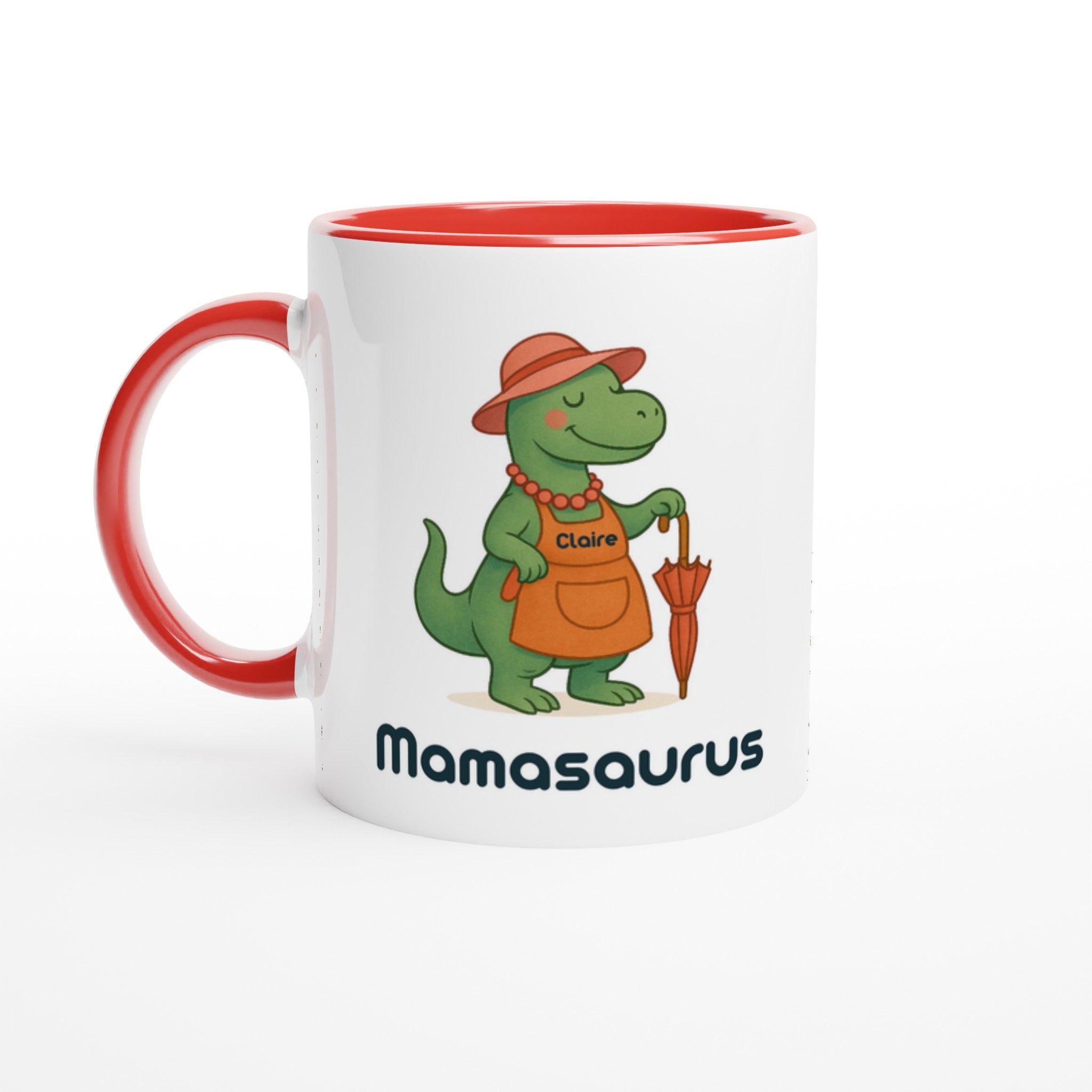 Mamasaurus Mug - Cute Dinosaur Coffee Cup - Perfect Gift for Moms