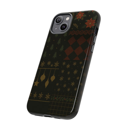 Black Luxury Phone Case for Christmas Festive Season - Tough design