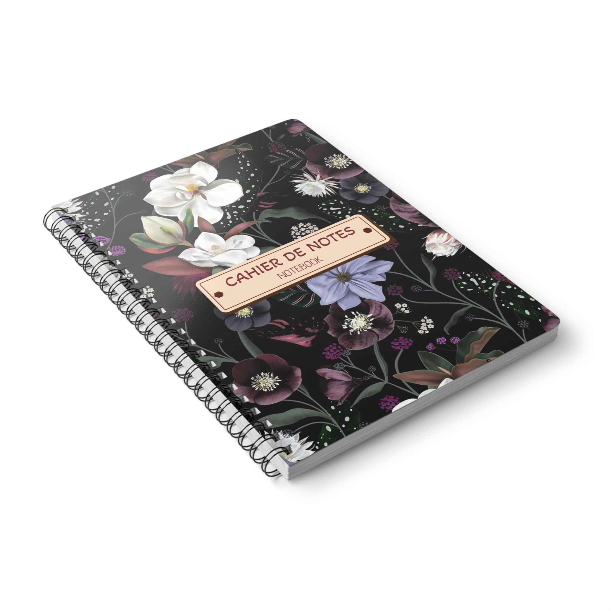 Floral Spiral Notebook, A5 Cahier de Notes for Writing &amp; Planning - Students, Writers, Gifts, Bullet Journaling, Softcover Journal