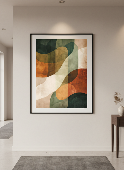 Autumn Currents - Earth-Tone Abstract Flow Art Print