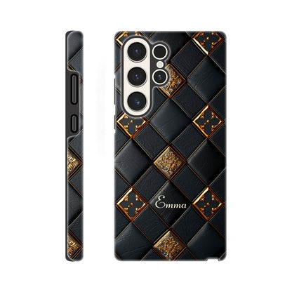 Luxury Checkers Pattern Phone Case for Samsung Galaxy S23, S22 Ultra, S21, S20, Custom Design Galaxy S23 Ultra