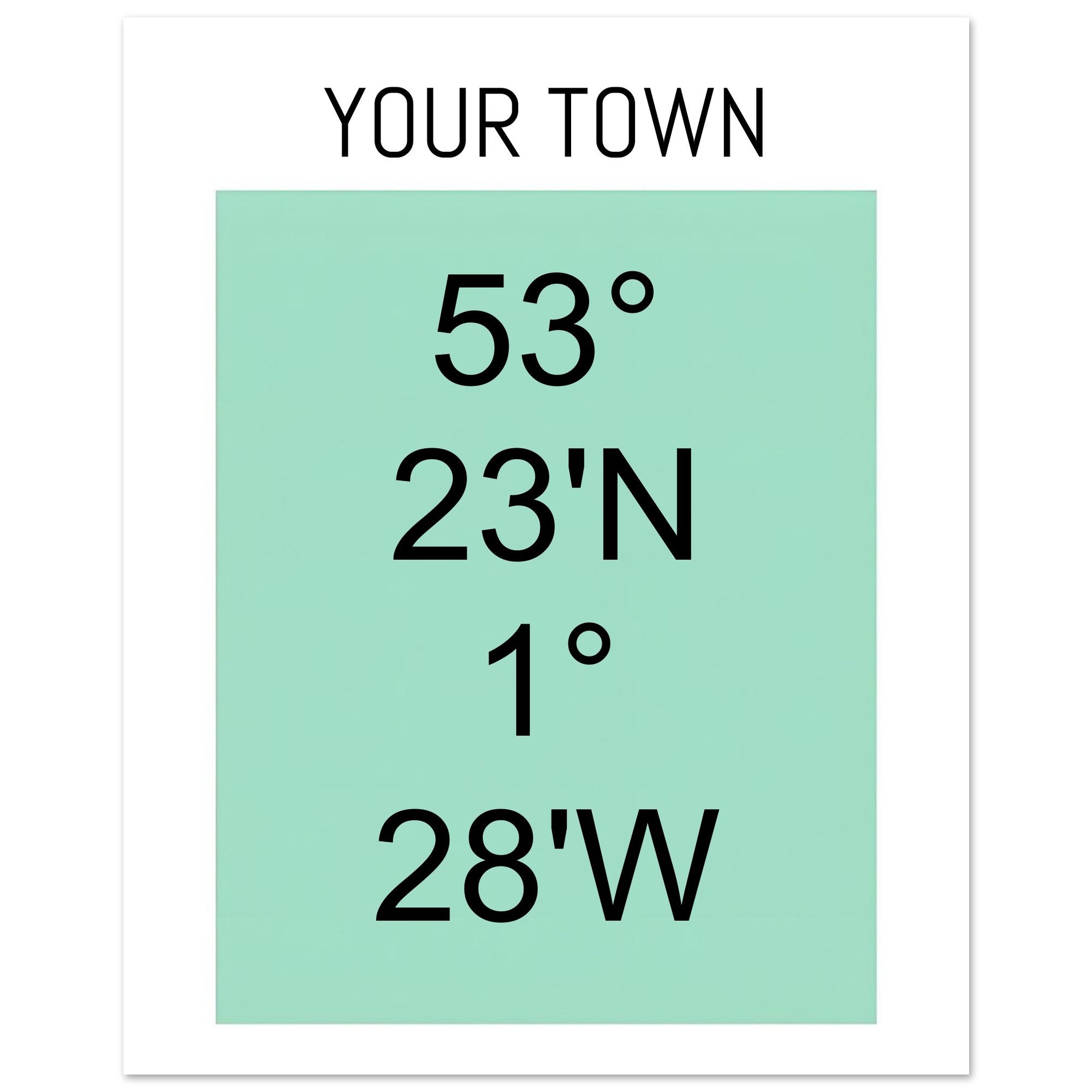 Personalized Map or Custom Location Coordinates Poster Print | Minimalist Unframed Wall Art Decor A3 A4 A5