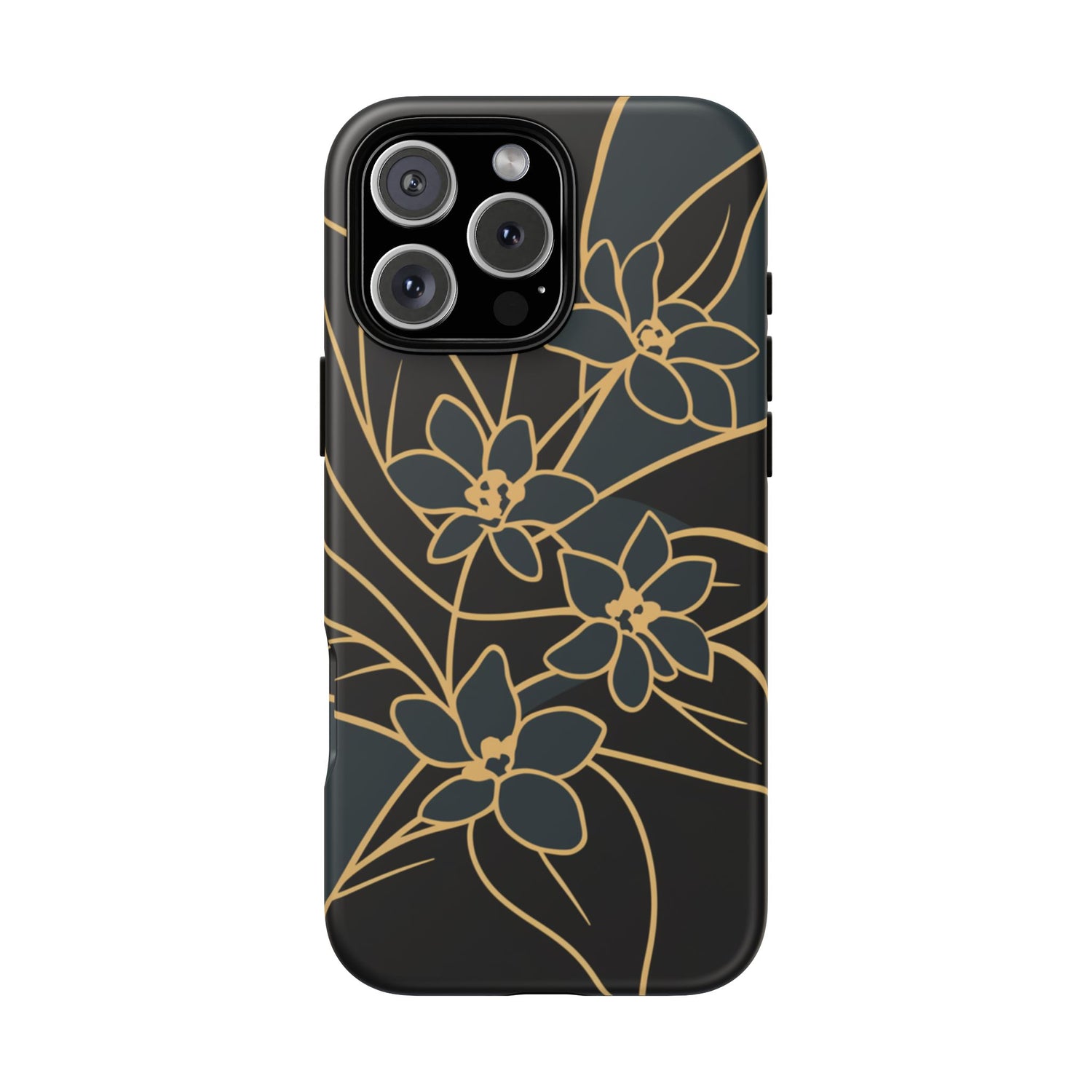 Golden Bloom - Elegant Floral Line Art Phone Case iPhone 16 Pro Max Matte
