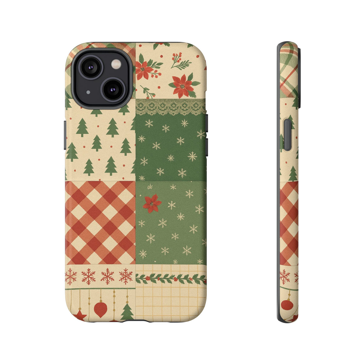 Festive Phone Cases, Luxury Black and Gold Design for Christmas Gift, Holiday Decor, Tough Case, Winter Celebration, Elegant iPhone Cover iPhone 14 Plus Matte