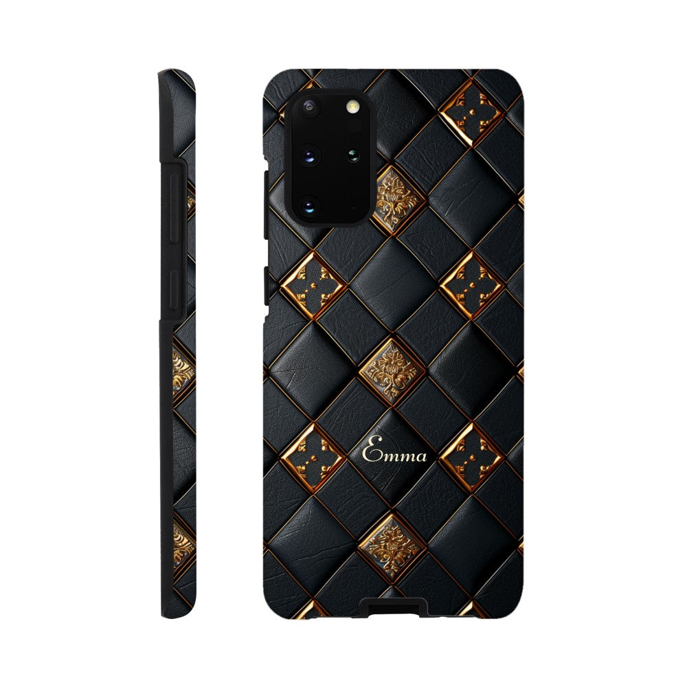 Luxury Checkers Pattern Phone Case for Samsung Galaxy S23, S22 Ultra, S21, S20, Custom Design Galaxy S20 Plus