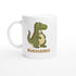 Mamasaurus Mug - Cute Dinosaur Coffee Cup - Perfect Gift for Moms Ceramic White