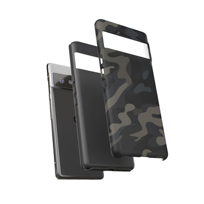 Black Camouflage Phone Case for iPhone, Samsung and Google Pixel