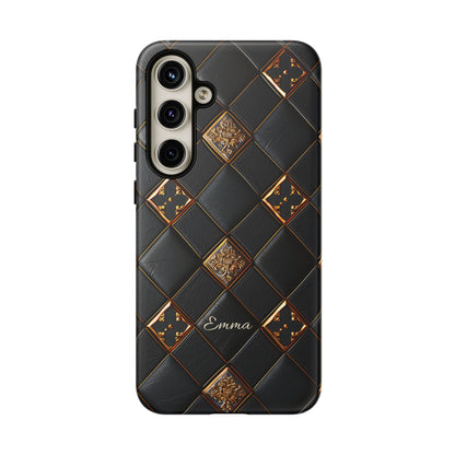 Phone Cases - Luxury Checkers Pattern Tough Cases for iPhone and Samsung Galaxy
