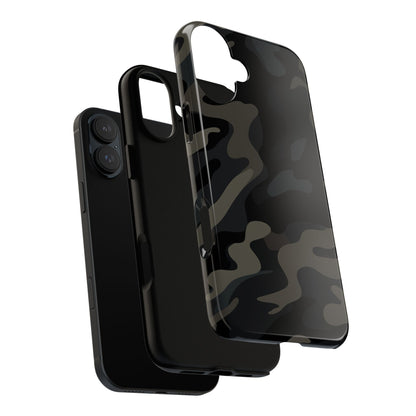 Black Camouflage Phone Case for iPhone, Samsung and Google Pixel