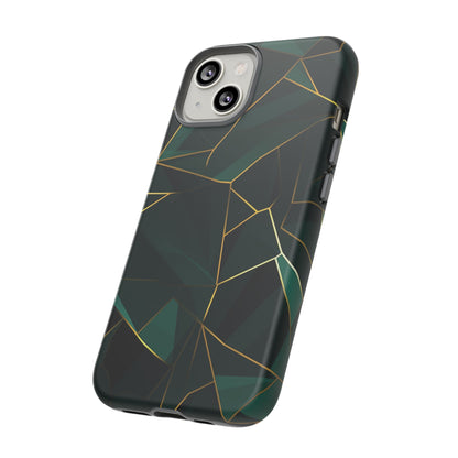Emerald Veil - Geometric Luxe Phone Case