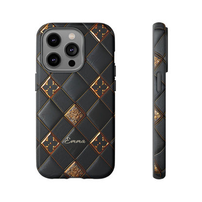 Phone Cases - Luxury Checkers Pattern Tough Cases for iPhone and Samsung Galaxy