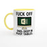 F*ck Off - DND: Deep In Pivot Tables Mug, Excel Spreadsheet Gift, Office Humor, 11oz, Funny Accountant, PMO, Data Analyst Coffee Cup Ceramic Yellow