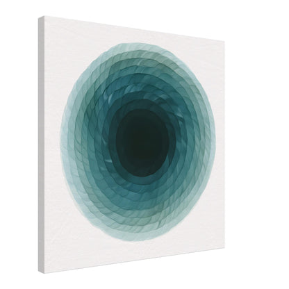 Deep Tranquility Canvas – Abstract Watercolor Spiral Art Print - Slim Canvas - Wall Art 60x60 cm 24x24″