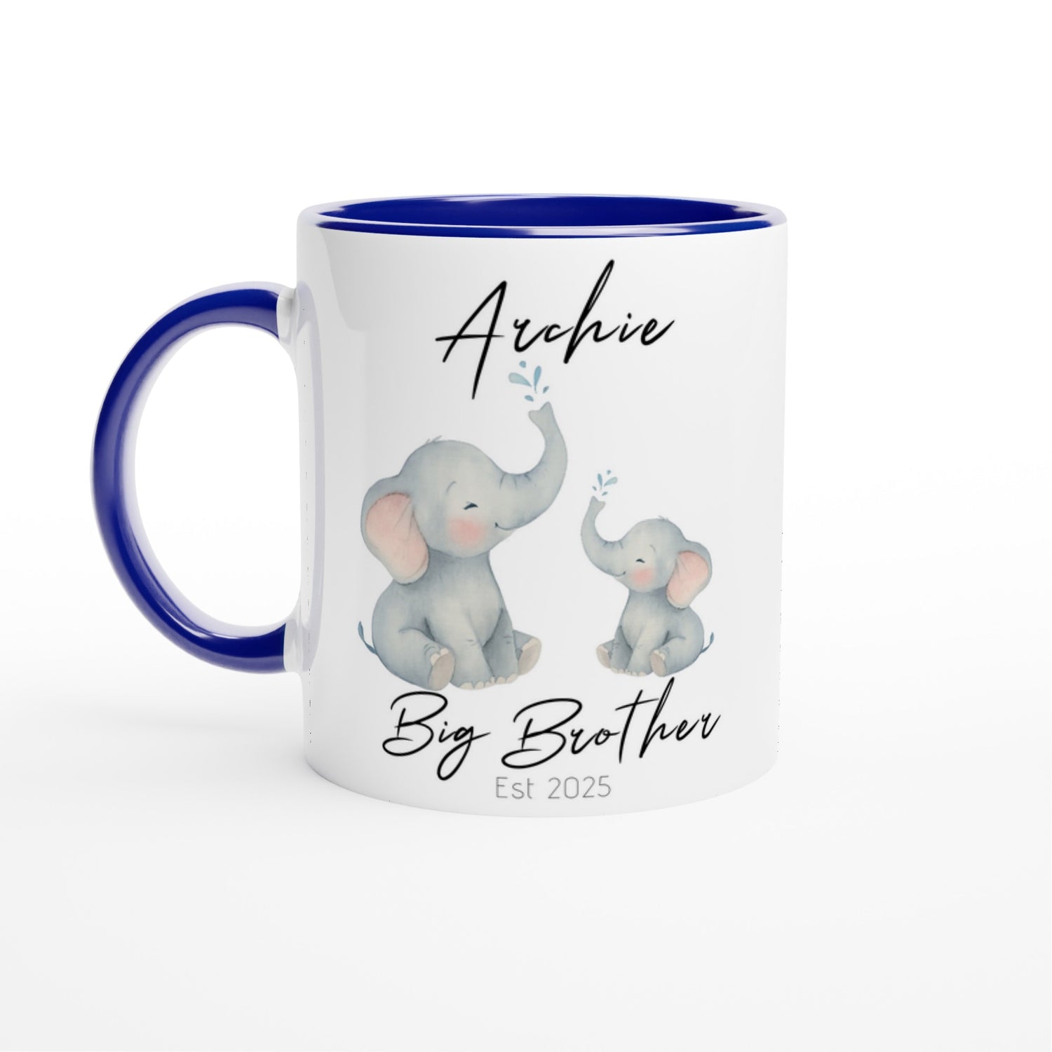 Big Brother or Big Sister Mug - Custom Pregnancy Announcement Gift - 11oz Ceramic Coffee Cup Ceramic Blue