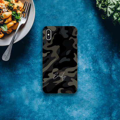 Personalized Camouflage iPhone Case - Tough Double-Layered Protection Cover iPhone XS Max