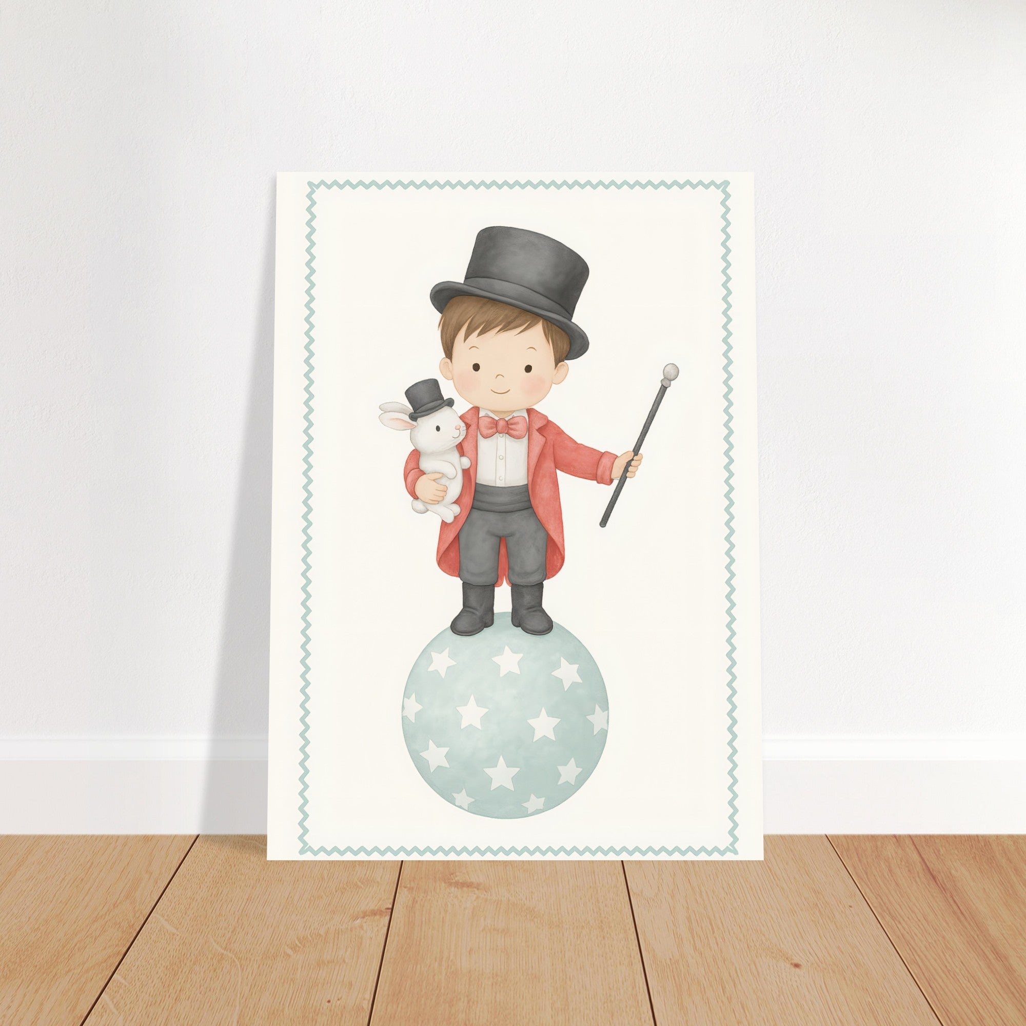 Circus Boy Poster Print - Classic Matte Art for Kids Nursery - Fun &amp; Whimsical Decor Print 13x18 cm 5x7″