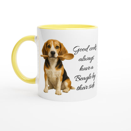 Good Cooks Always Have a Beagle Mug - 11oz Ceramic Gift for Dog Lovers Ceramic Yellow