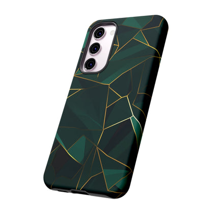 Emerald Veil - Geometric Luxe Phone Case