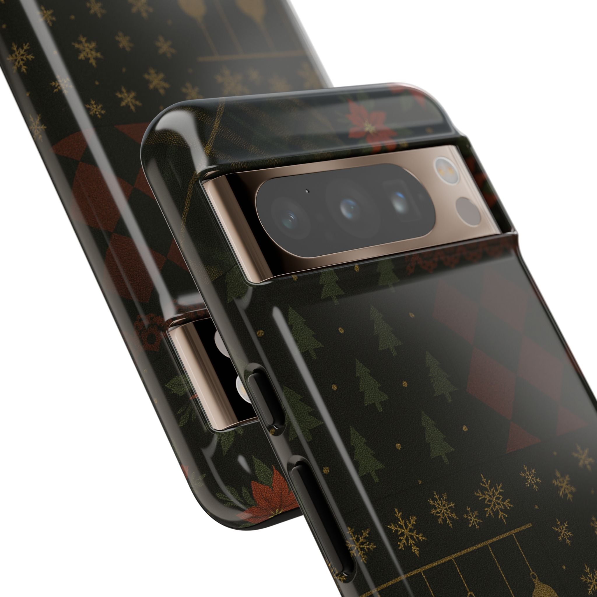 Black Luxury Phone Case for Christmas Festive Season - Tough design