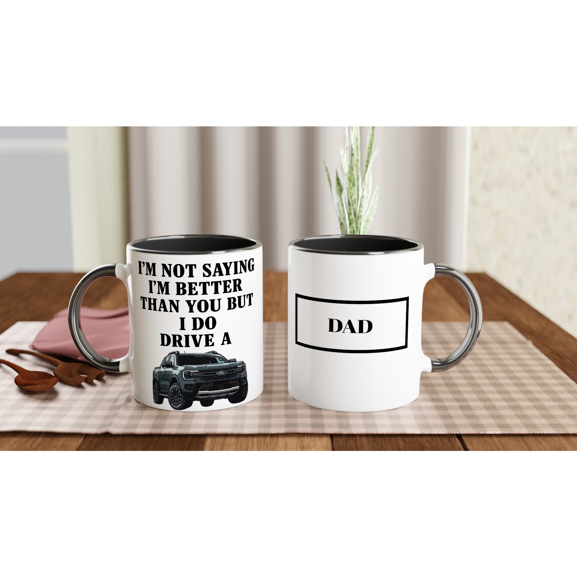 Personalized Ford Ranger Wildtrak Mug - Custom Offroad Car Lover Gift | 11oz Ceramic - Colorful Design