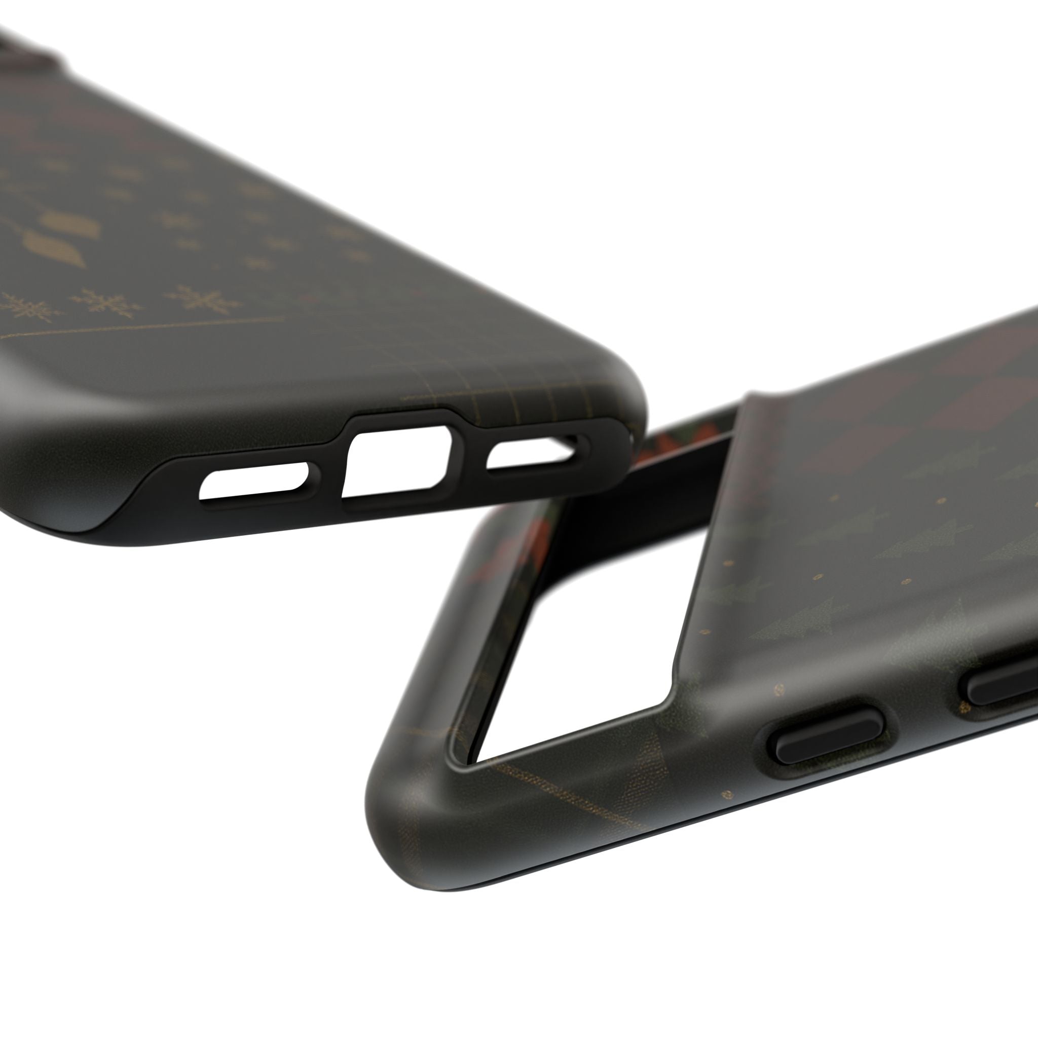 Black Luxury Phone Case for Christmas Festive Season - Tough design