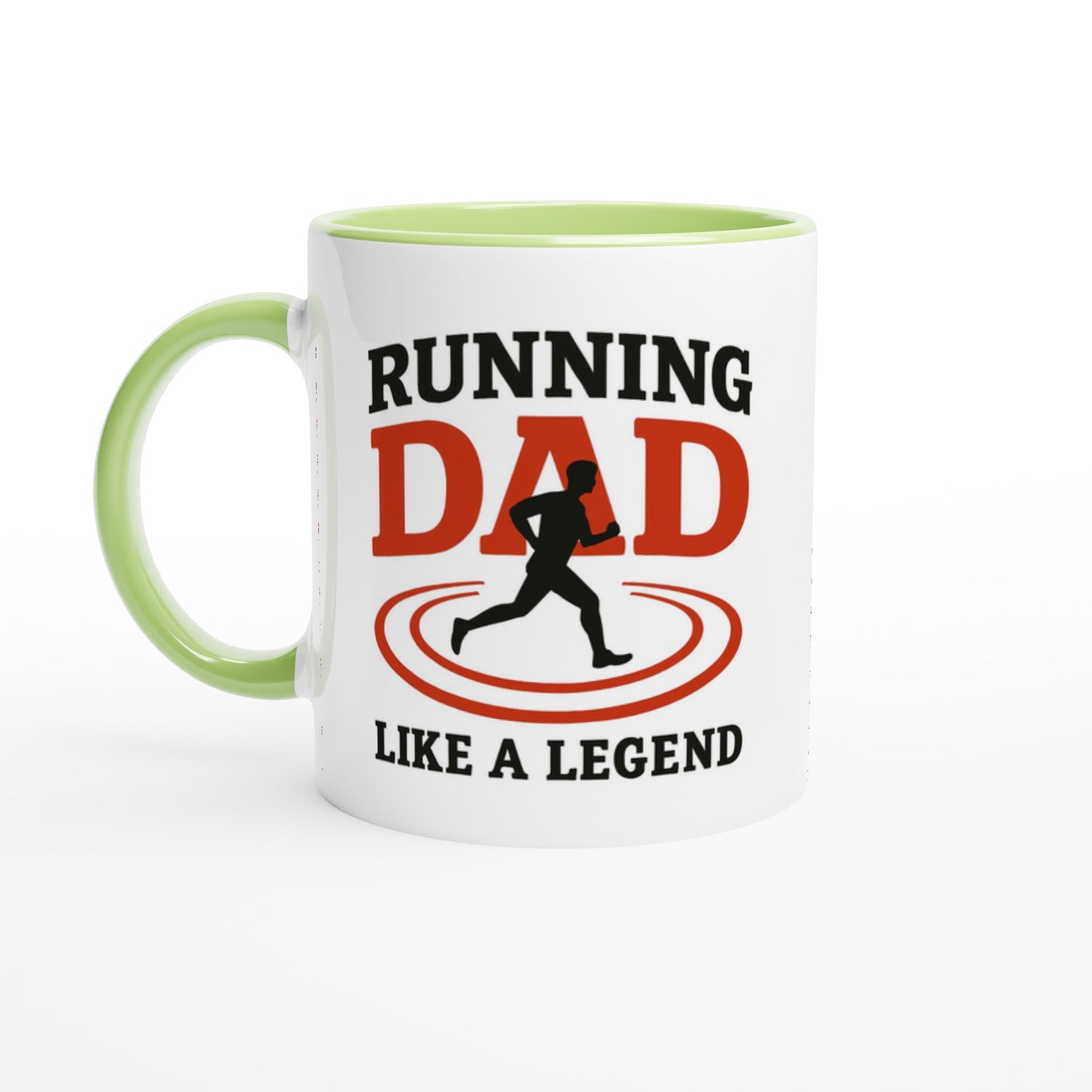 Running Dad Mug - Like a Legend | 11oz Gift for Marathon Runners Ceramic Green