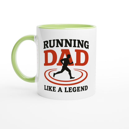 Running Dad Mug - Like a Legend | 11oz Gift for Marathon Runners Ceramic Green