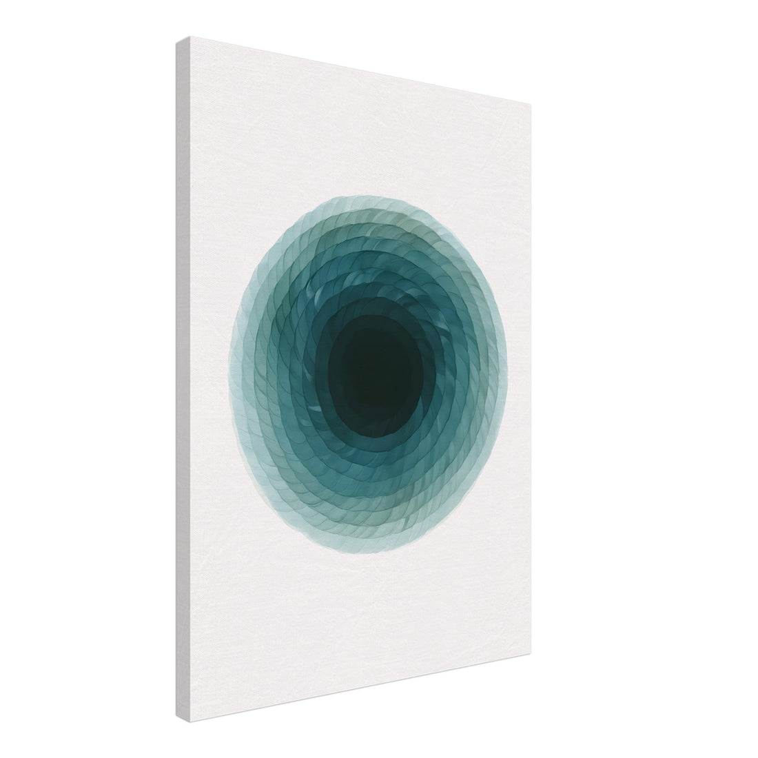Deep Tranquility Canvas – Abstract Watercolor Spiral Art Print - Slim Canvas - Wall Art