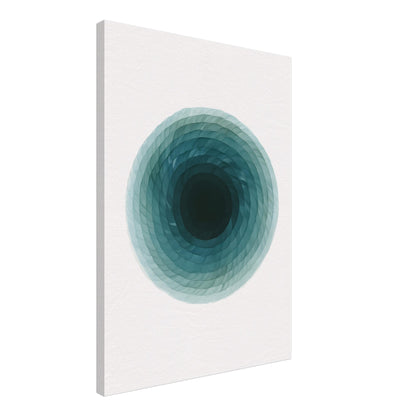 Deep Tranquility Canvas – Abstract Watercolor Spiral Art Print - Slim Canvas - Wall Art