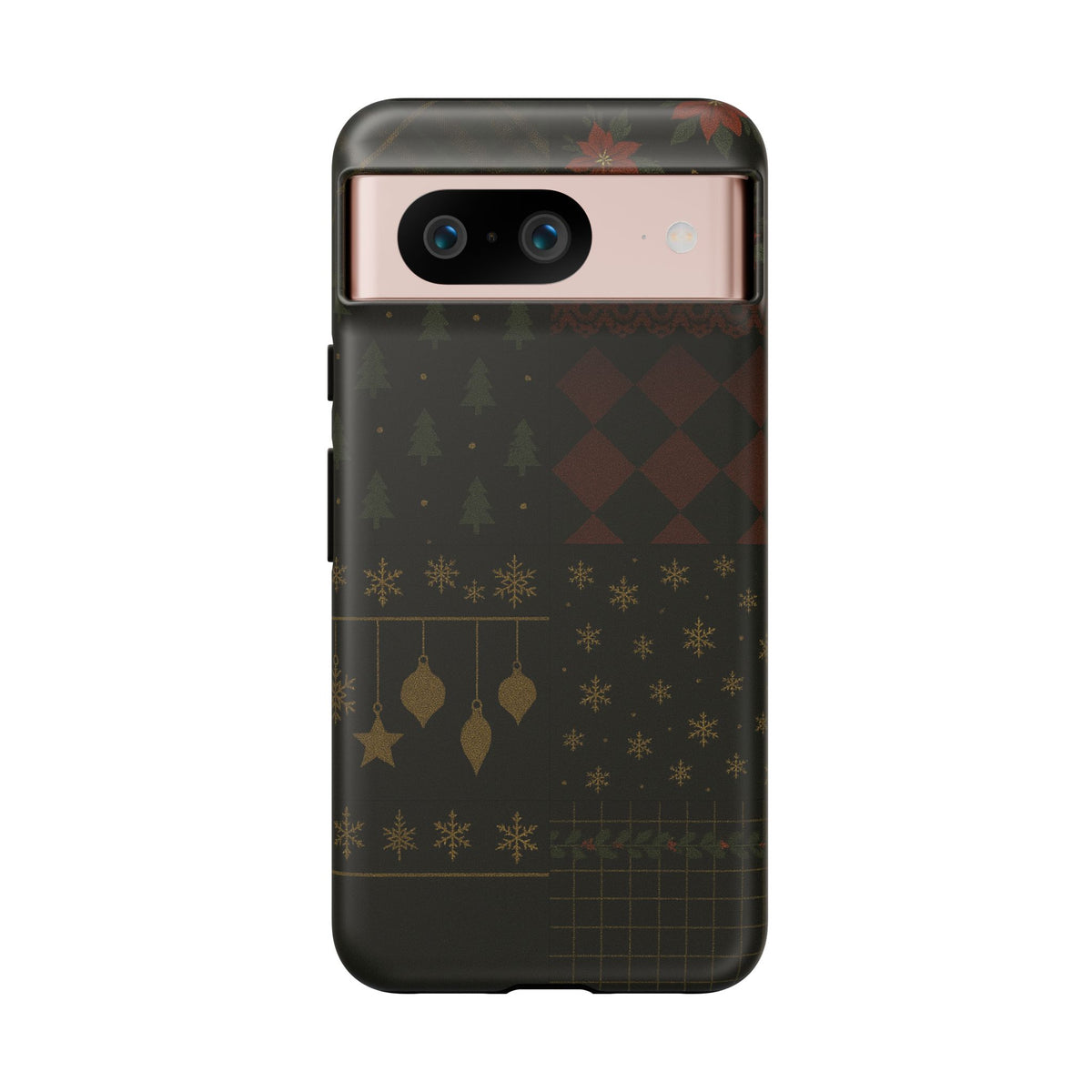 Black Luxury Phone Case for Christmas Festive Season - Tough design Google Pixel 8 Matte