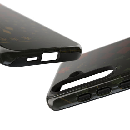 Black Luxury Phone Case for Christmas Festive Season - Tough design