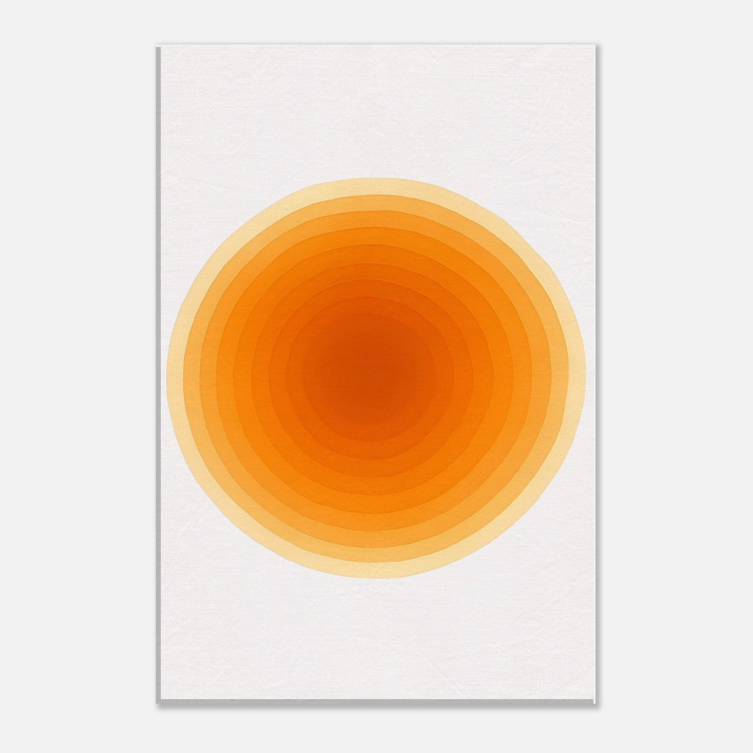 Solar Bloom - Radiant Orange Canvas - Abstract Watercolor Spiral Art Print - Slim Canvas - Wall Art 30x45 cm 12x18″