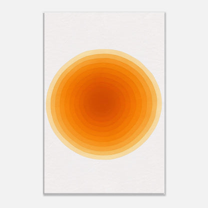 Solar Bloom - Radiant Orange Canvas - Abstract Watercolor Spiral Art Print - Slim Canvas - Wall Art 30x45 cm 12x18″