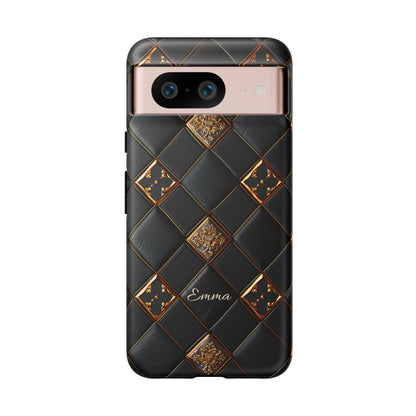 Phone Cases - Luxury Checkers Pattern Tough Cases for iPhone and Samsung Galaxy