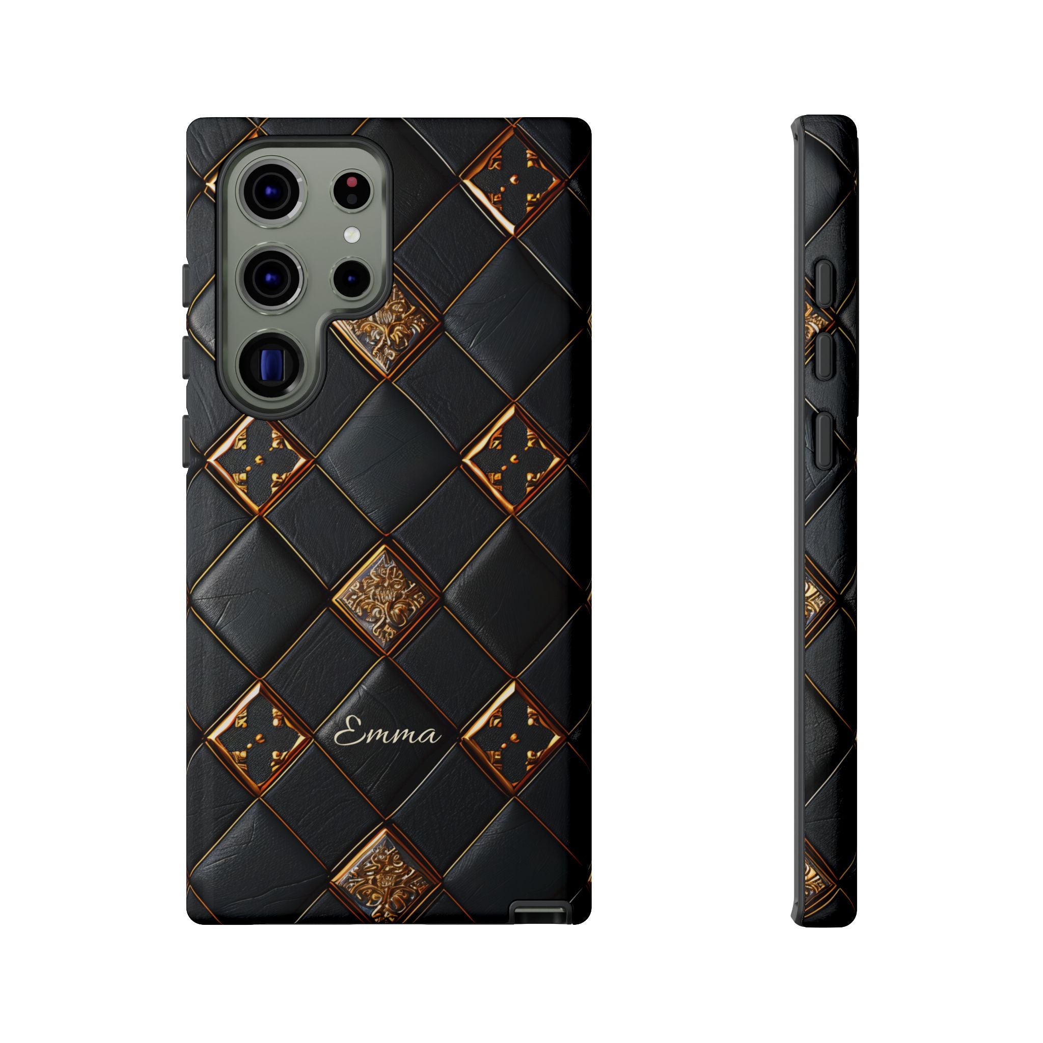 Phone Cases - Luxury Checkers Pattern Tough Cases for iPhone and Samsung Galaxy