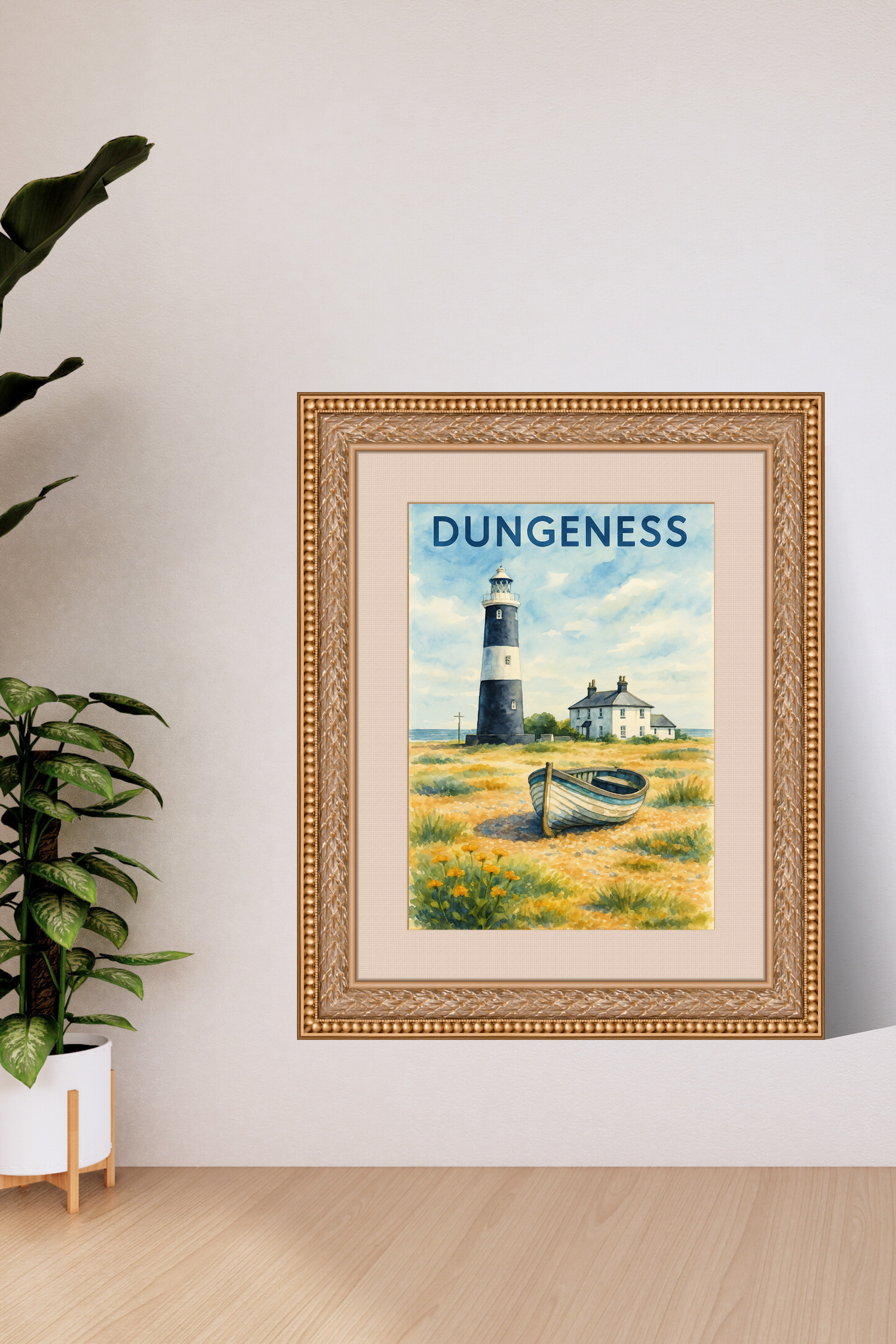 Dungeness Shores: Watercolor Beach Landscape