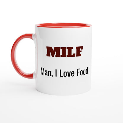 MILF Coffee Mug - Man I Love Food - Funny Humorous Gift - 11oz Ceramic Cup Ceramic Red