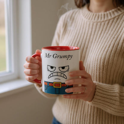 Mr Grumpy Mug – Funny Ceramic Coffee Cup – Gift for Coffee Lovers – Dishwasher &amp; Microwave Safe