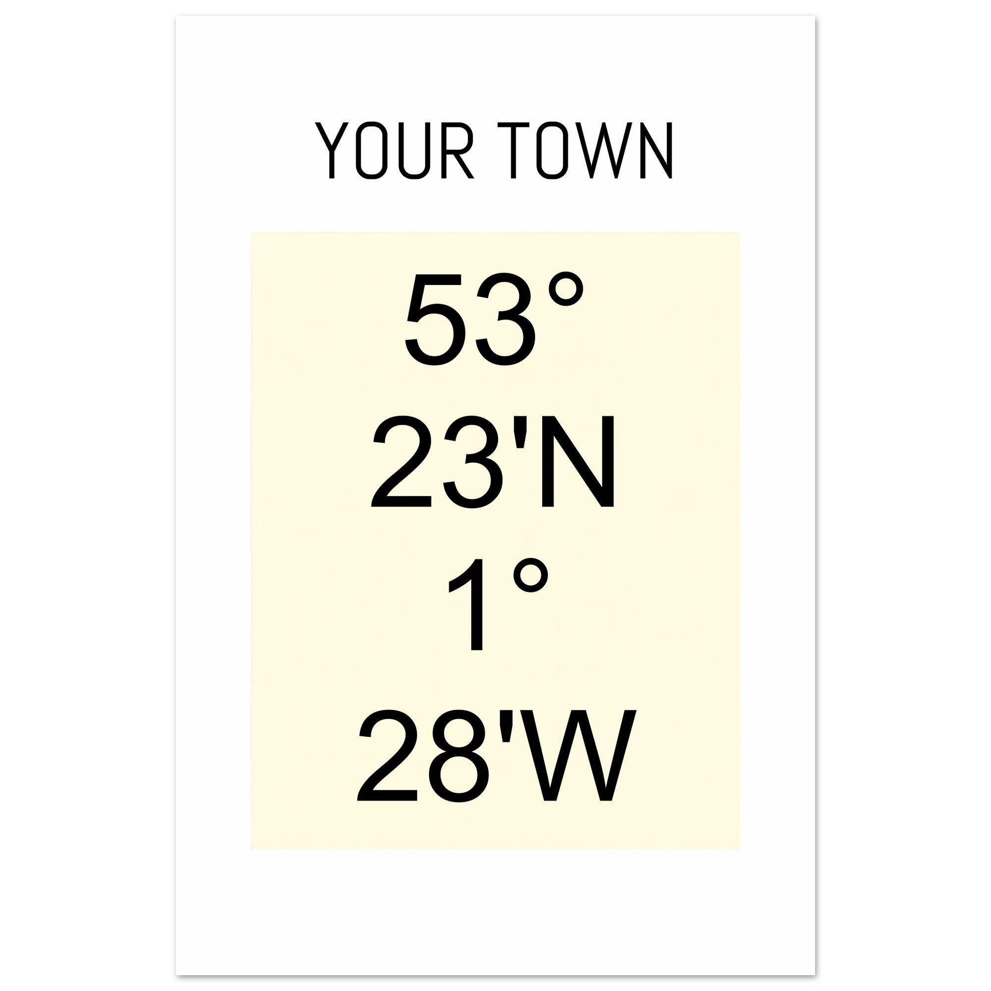 Personalized Map or Custom Location Coordinates Poster Print | Minimalist Unframed Wall Art Decor A3 A4 A5