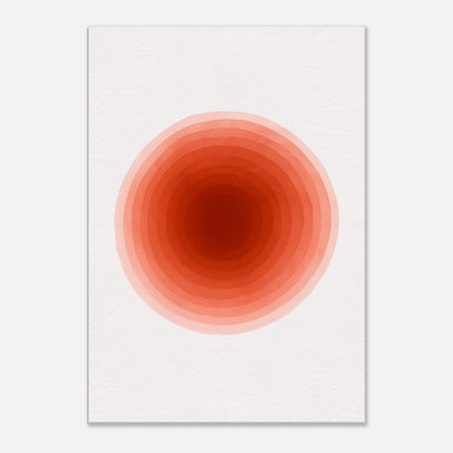 Crimson Pulse – Abstract Red Watercolor Circle Print - Slim Canvas - Wall Art 70x100 cm 28x40″