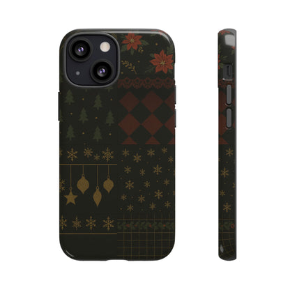 Black Luxury Phone Case for Christmas Festive Season - Tough design iPhone 13 Mini Glossy