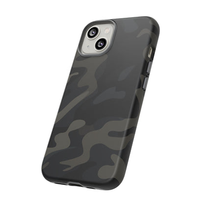 Black Camouflage Phone Case for iPhone, Samsung and Google Pixel
