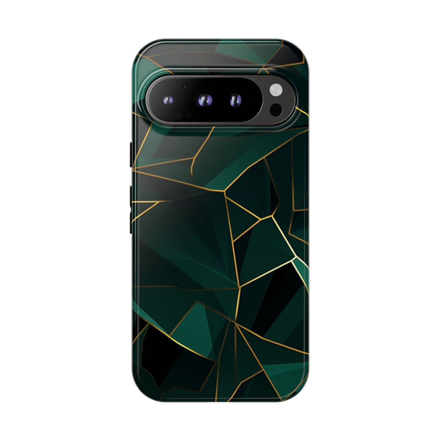 Emerald Veil - Geometric Luxe Phone Case Google Pixel 9 Pro Glossy