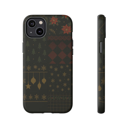 Black Luxury Phone Case for Christmas Festive Season - Tough design iPhone 14 Plus Matte