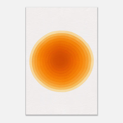 Solar Bloom - Radiant Orange Canvas - Abstract Watercolor Spiral Art Print - Slim Canvas - Wall Art 60x90 cm 24x36″