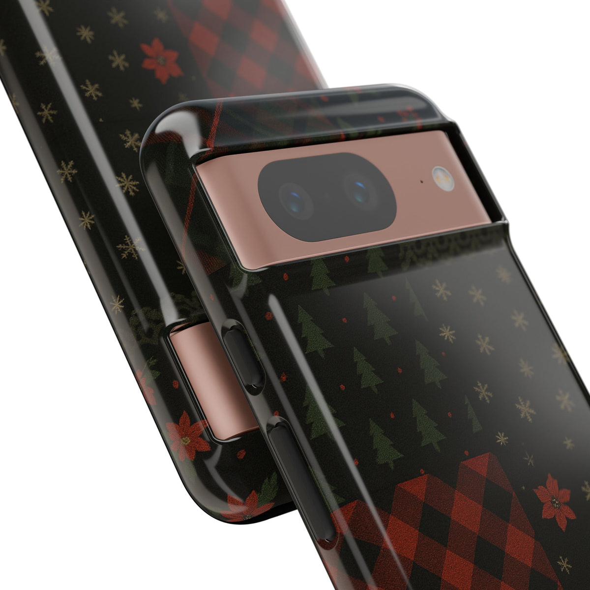 Black Festive Phone Case - Christmas Phone Cover - Tough Design
