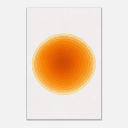 Solar Bloom - Radiant Orange Canvas - Abstract Watercolor Spiral Art Print - Slim Canvas - Wall Art 50x75 cm 20x30″