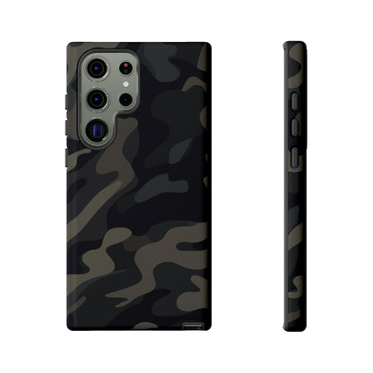 Black Camouflage Phone Case for iPhone, Samsung and Google Pixel Samsung Galaxy S23 Ultra Glossy